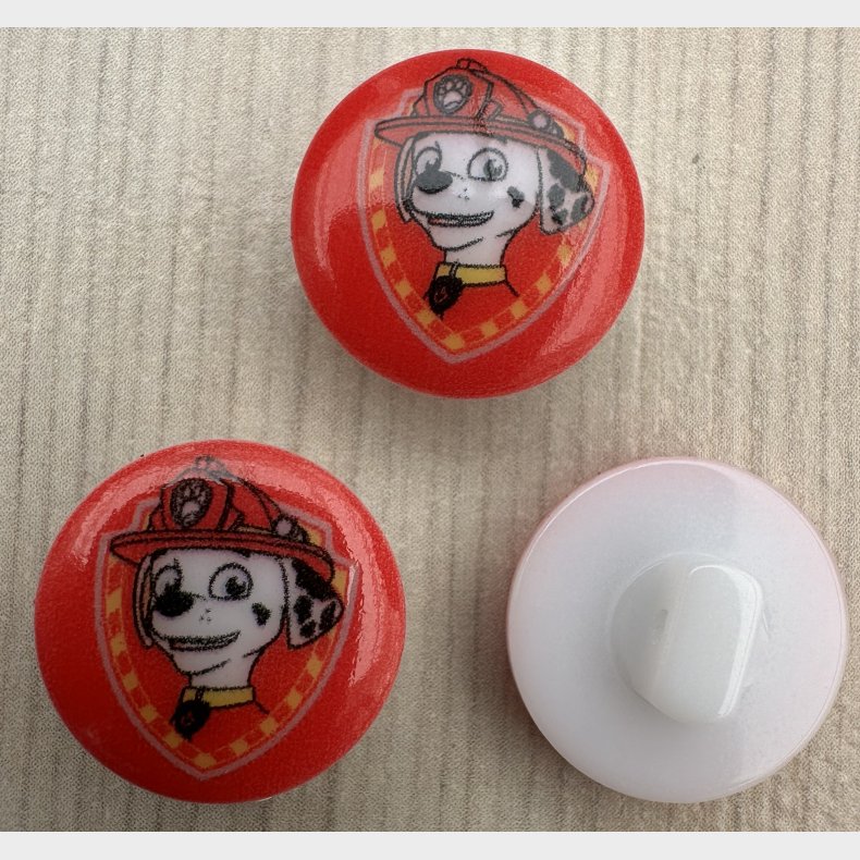 Plastik Knap Paw Patrol Med Monterings�je - 15 mm