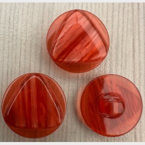 Plastik knap Perlemorsr�d - 18 mm