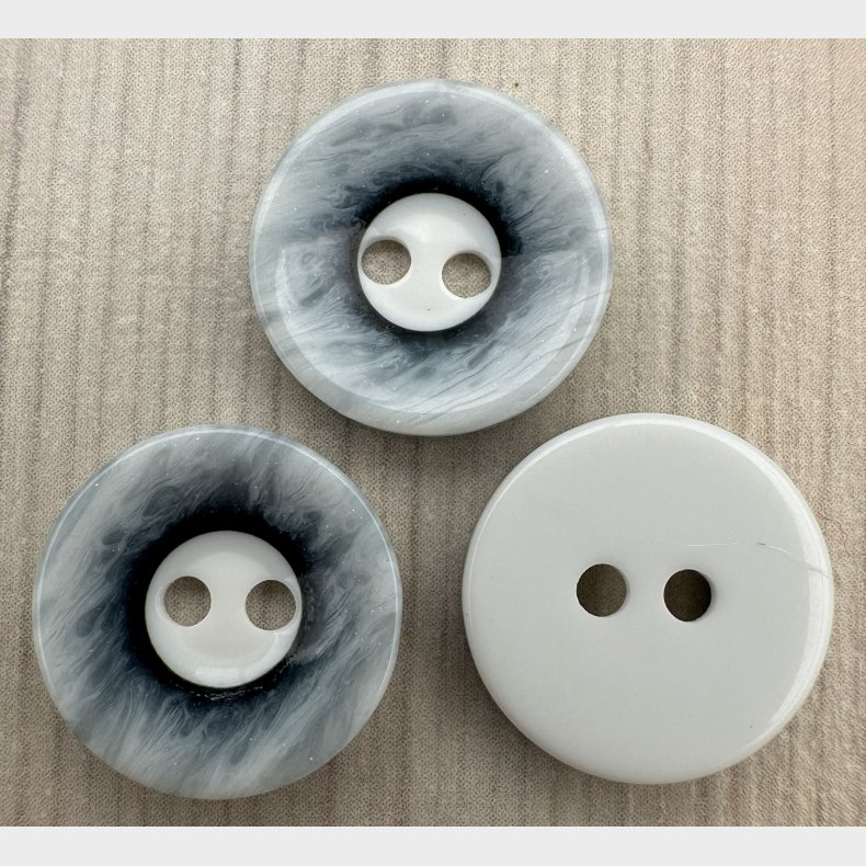 Plastik Knap Bl�lig kant - 15 mm