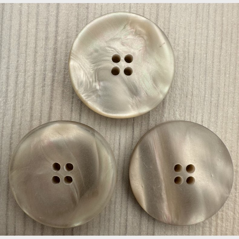 Plastik Knap Perlemorslook - 23 mm