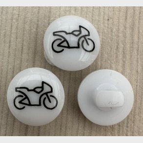 Plastik Knap Motorcykel Med Montering�je - 13 mm