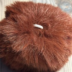 Pompon i hvid -  80 mm