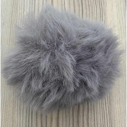 Pompon i Lysegr -  80 mm