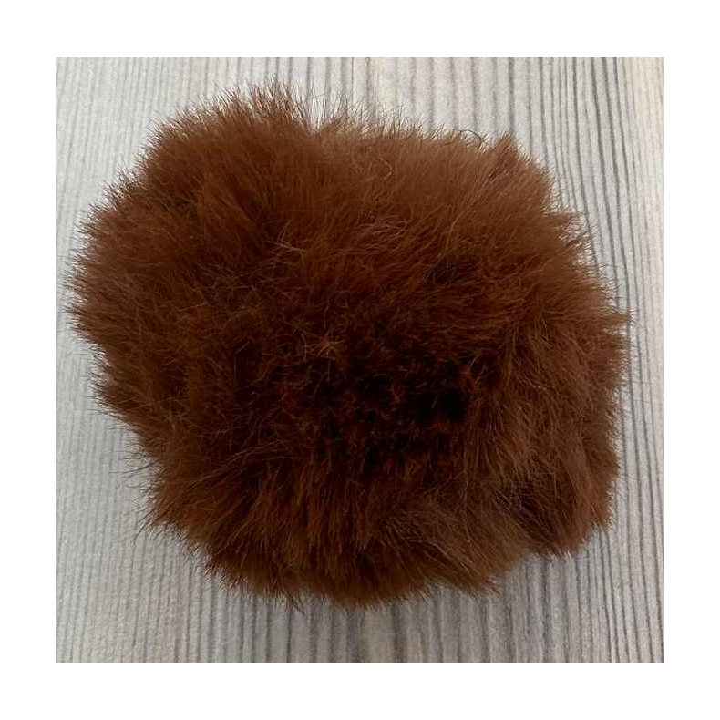 Pompon R�dbrun - � 80 mm