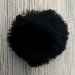Pompon i Sort -  80 mm