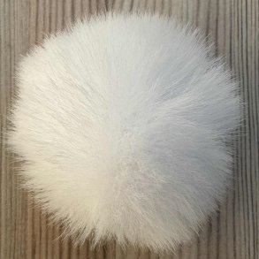 Pompon i Hvid -  60 mm