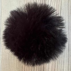 Pompon i Sort -  60 mm