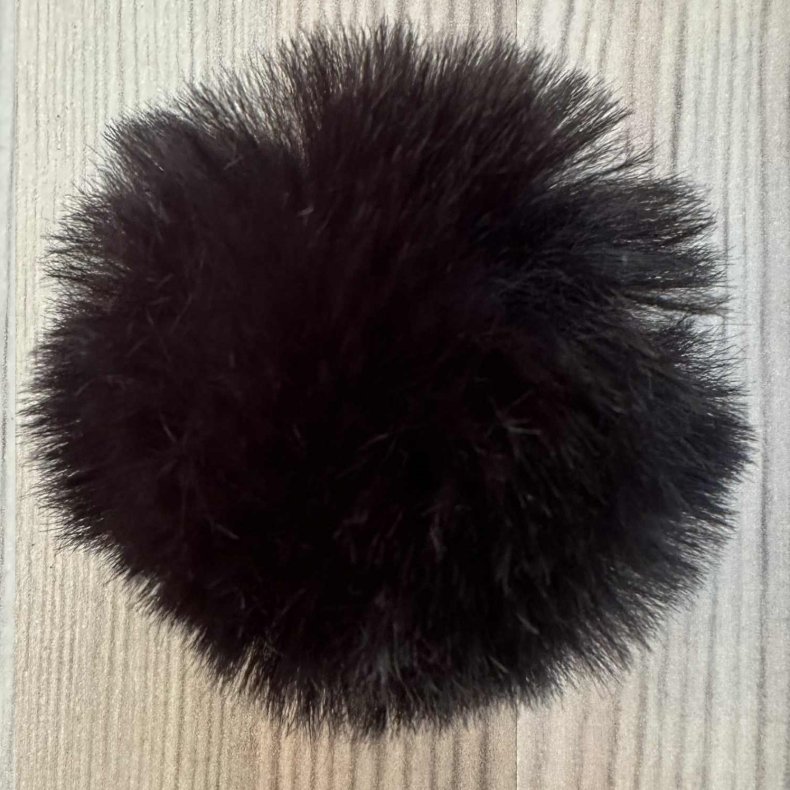 Pompon i Sort -  60 mm