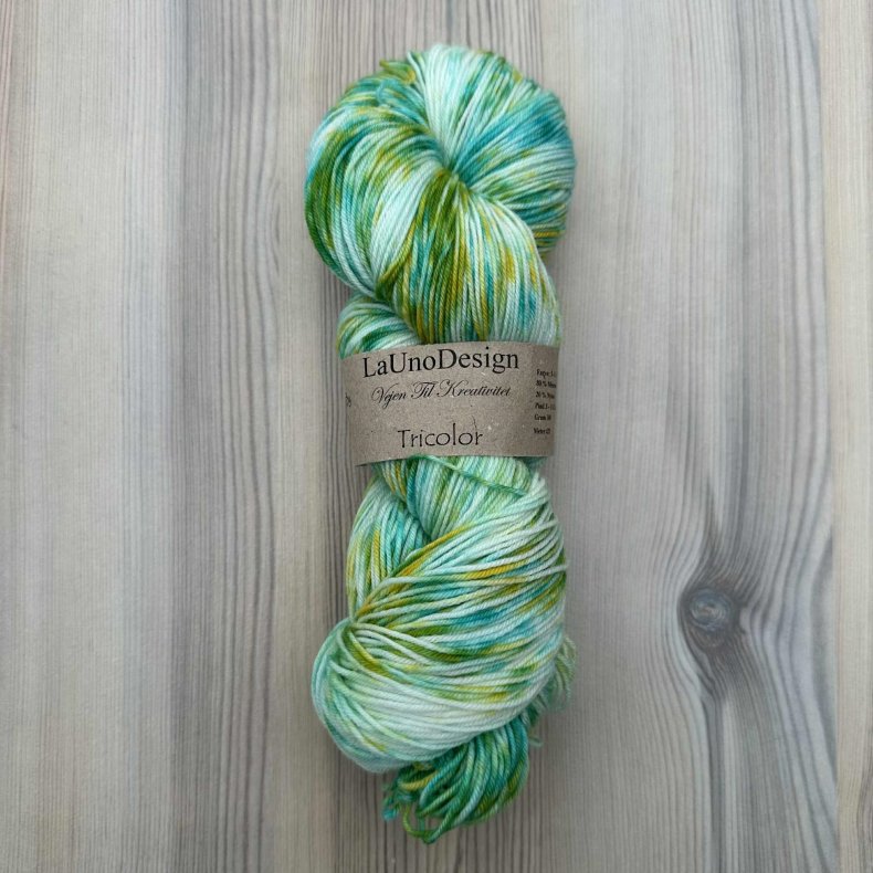 Tricolor Gul/Turkis - 100 g